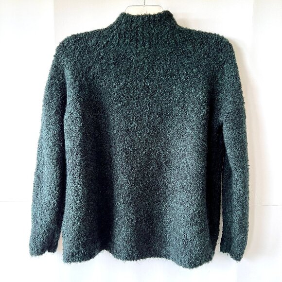 Ann Taylor Loft Forest Green Chunky Knit Sweater, Size M, Petite, Excellent! - Picture 3 of 13